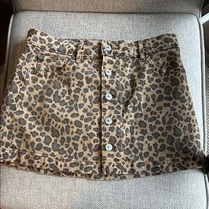 American Eagle Outfitters Animal Print Mini Skirt